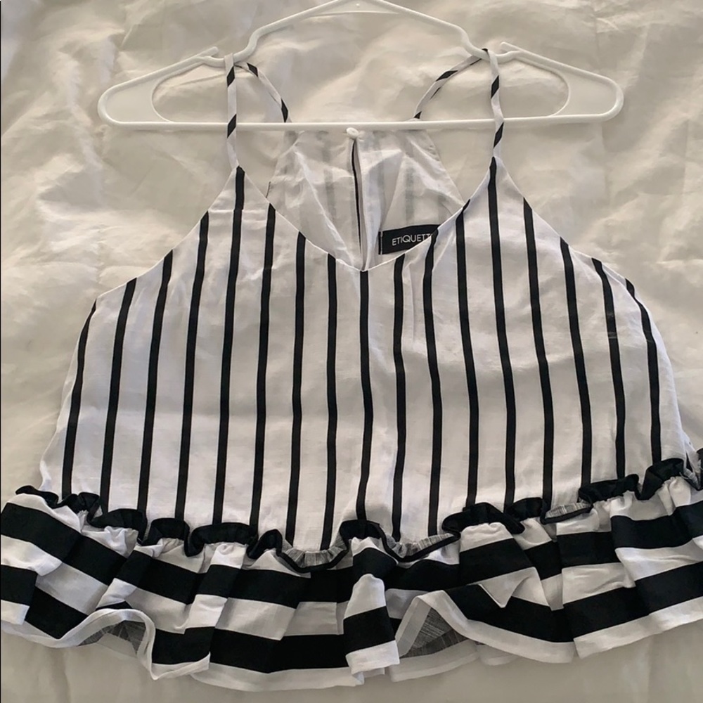 Beautiful strips black & white Top